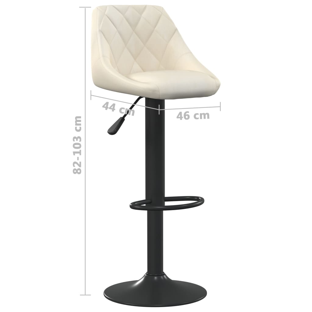 vidaXL Bar Stools 2 pcs Black Velvet