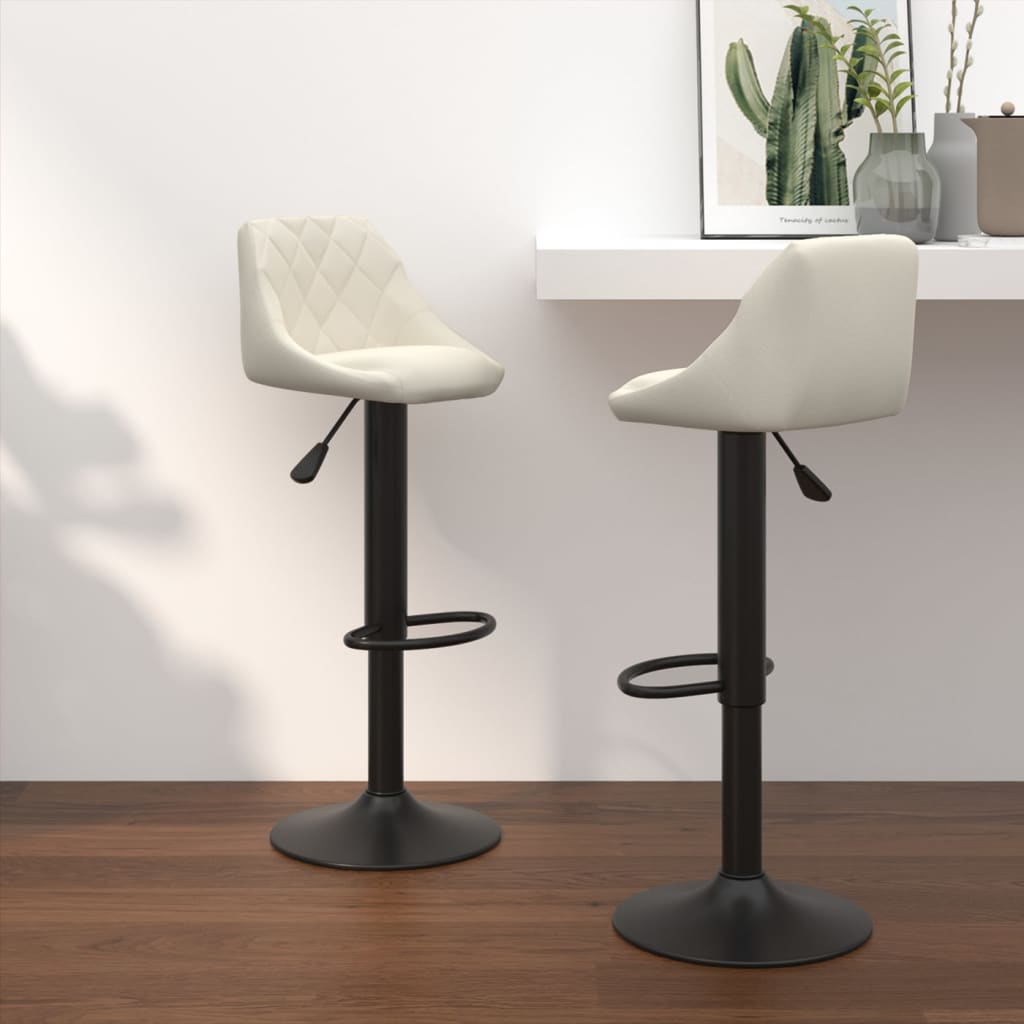 vidaXL Bar Stools 2 pcs Black Velvet