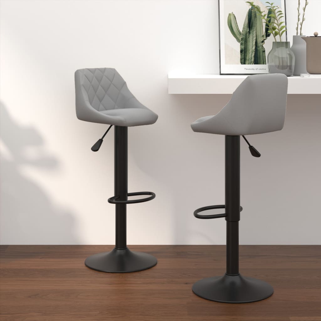 vidaXL Bar Stools 2 pcs Black Velvet