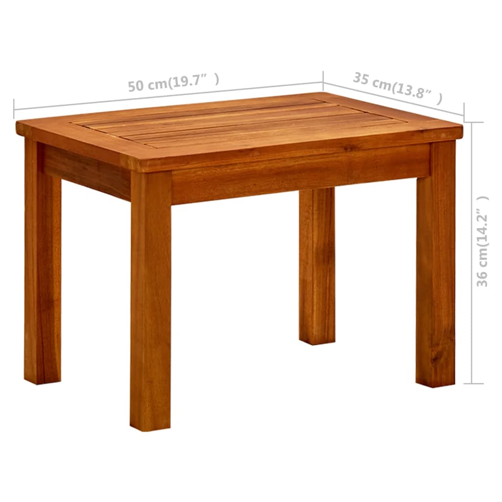 vidaXL Garden Coffee Table 85x85x45 cm Solid Acacia Wood