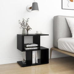 vidaXL Bedside Cabinet Black 35x35x55 cm Engineered Wood