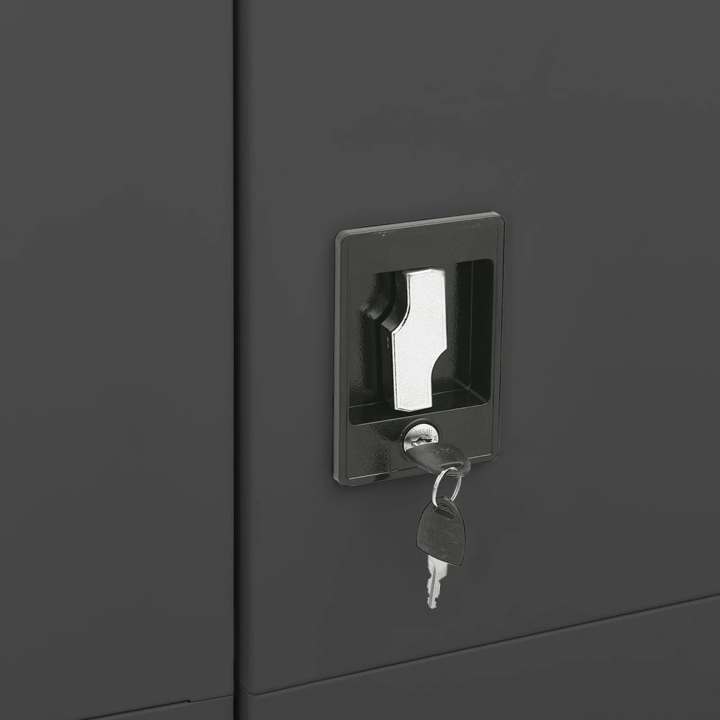 vidaXL Locker Cabinet Anthracite 90x40x180 cm Steel