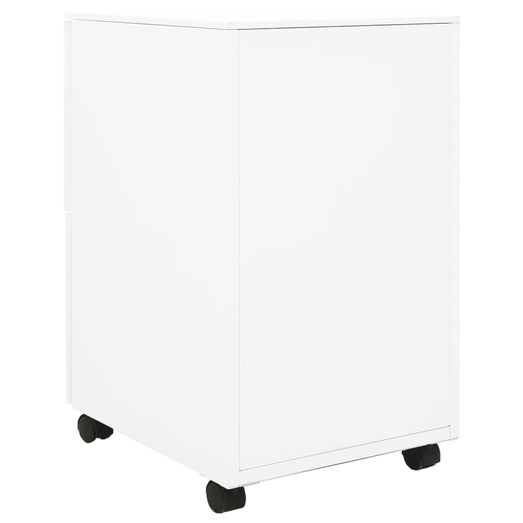 vidaXL Mobile File Cabinet White 39x45x67 cm Steel