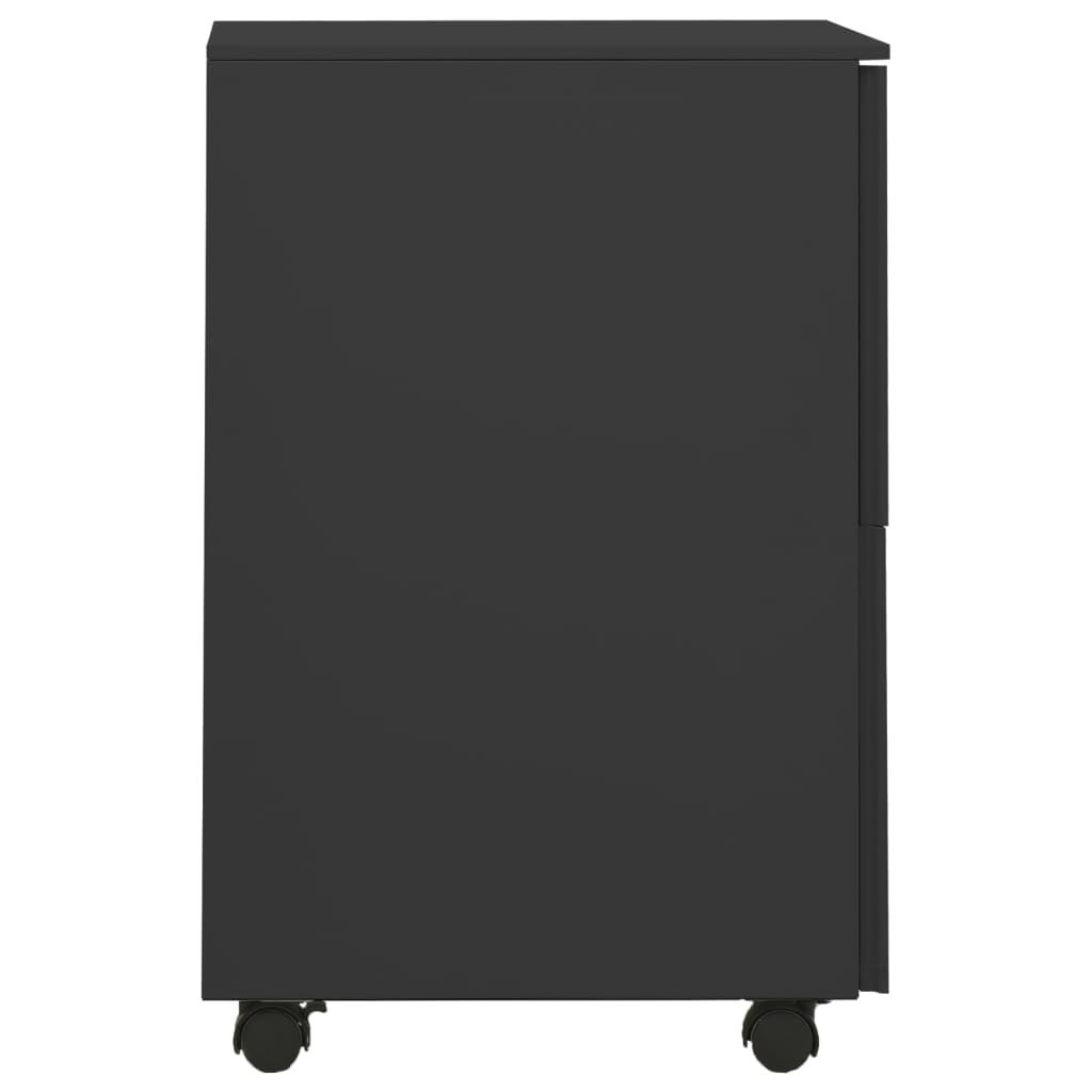 vidaXL Mobile File Cabinet Anthracite 39x45x67 cm Steel