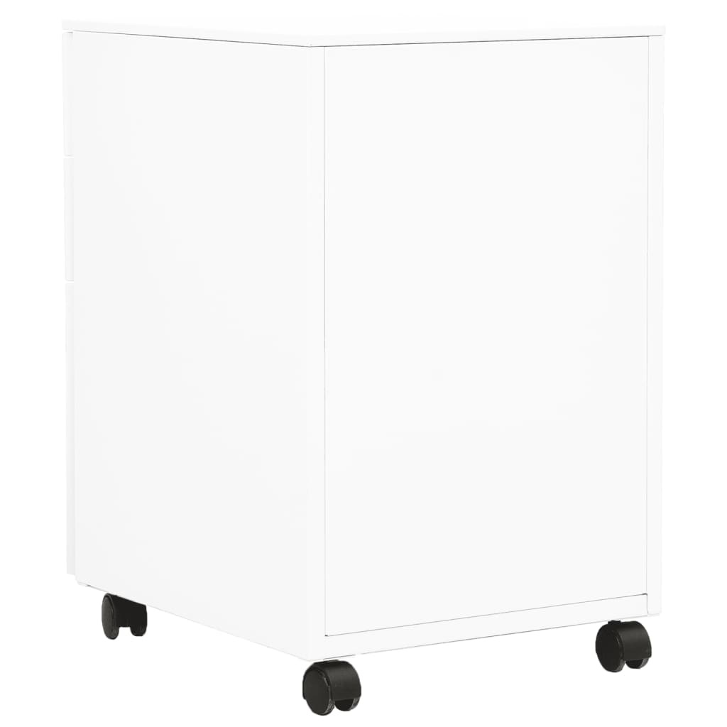 vidaXL Mobile File Cabinet White 39x45x60 cm Steel