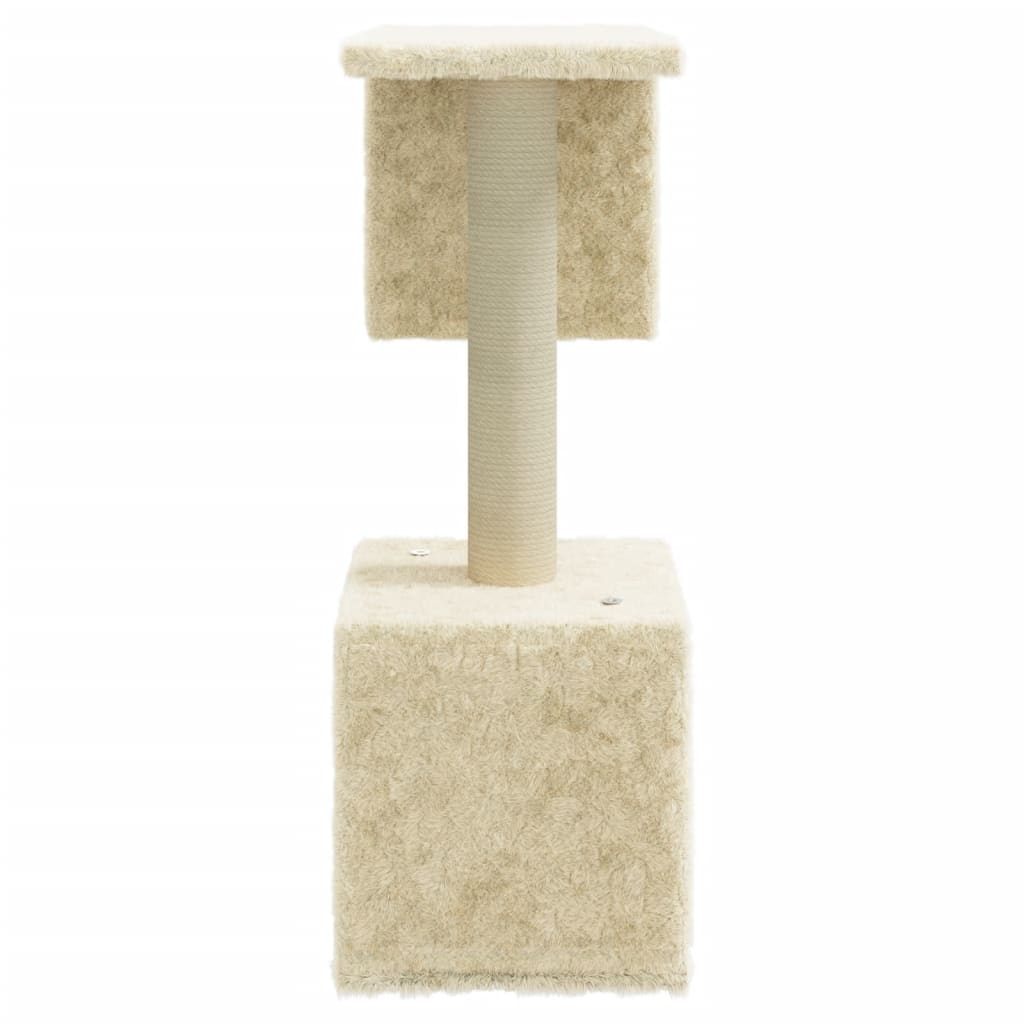 vidaXL Cat Tree with Sisal Scratching Posts Cream 60 cm