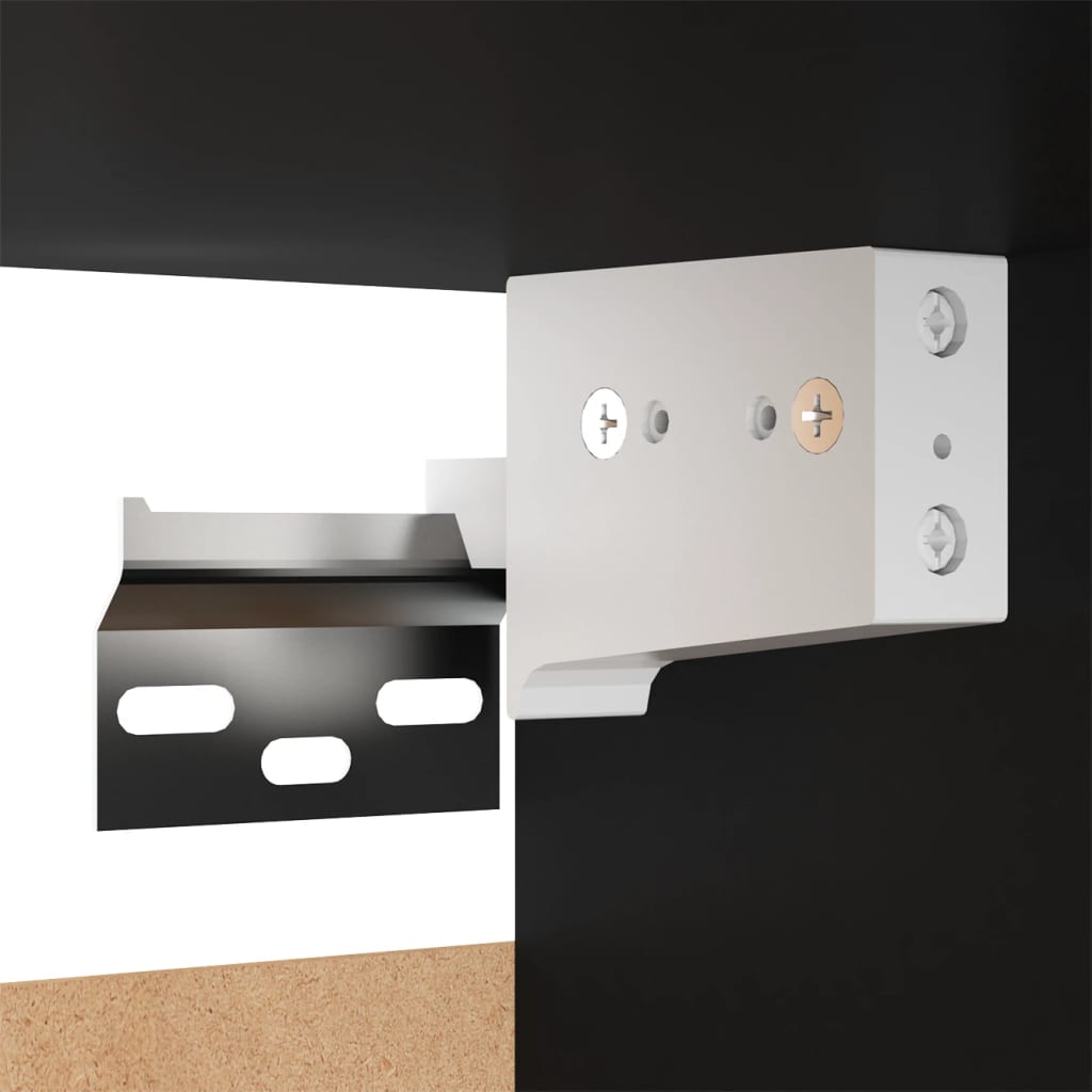 vidaXL TV Cabinets 4 pcs Black 100x30x30 cm Engineered Wood