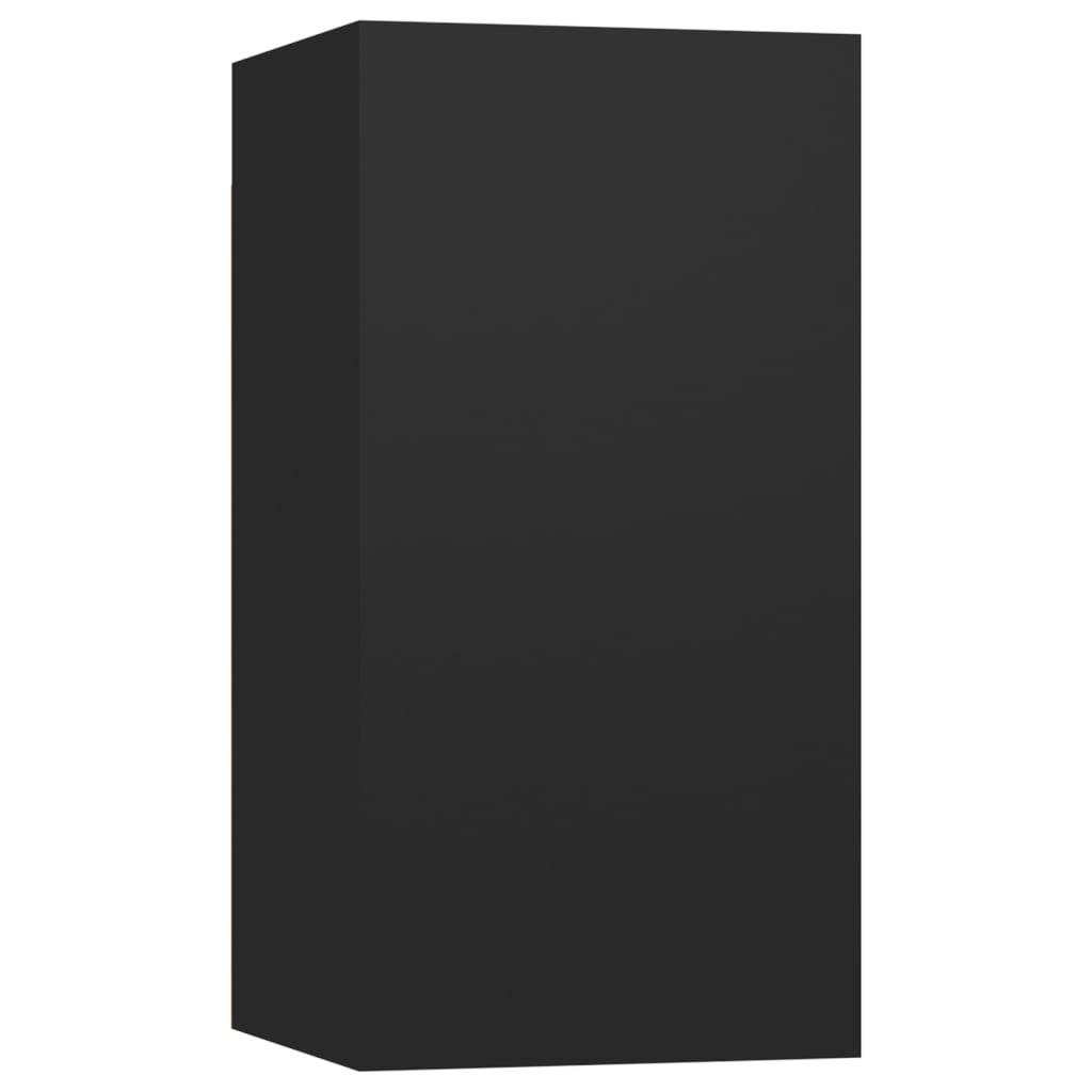 vidaXL TV Cabinets 4 pcs Black 100x30x30 cm Engineered Wood