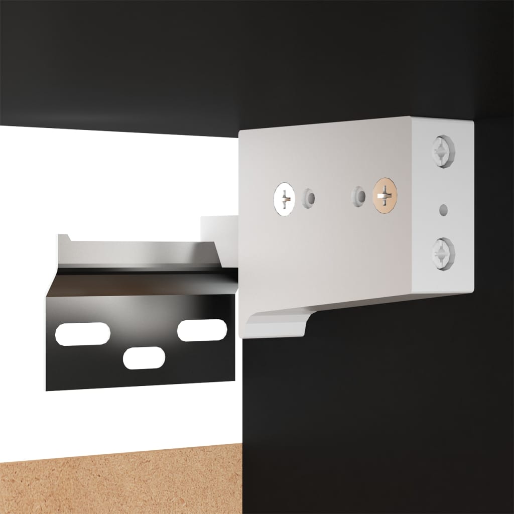 vidaXL TV Cabinets 4 pcs Black 100x30x30 cm Engineered Wood