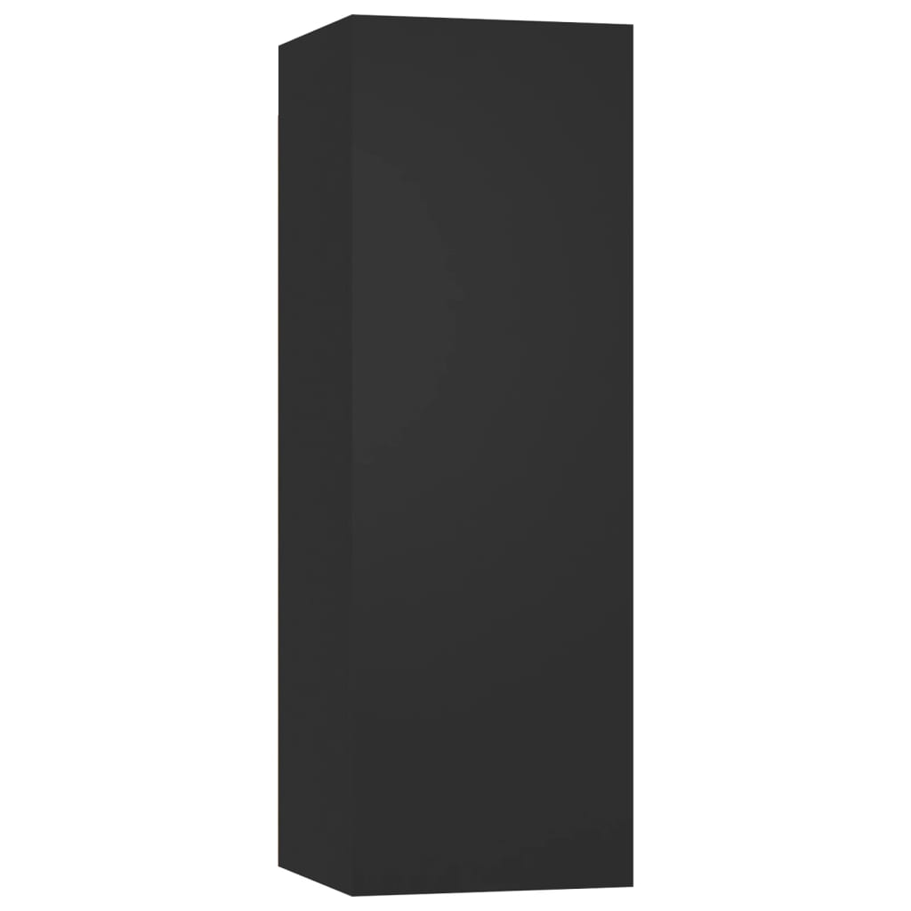 vidaXL 2 Piece TV Cabinet Set Black Engineered Wood