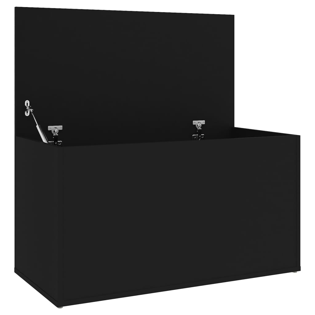 vidaXL Storage Chest Black 84x42x46 cm Engineered Wood