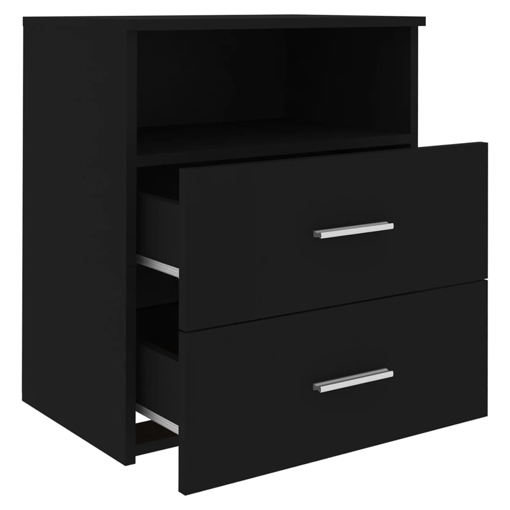 vidaXL Bed Cabinet Black 50x32x60 cm