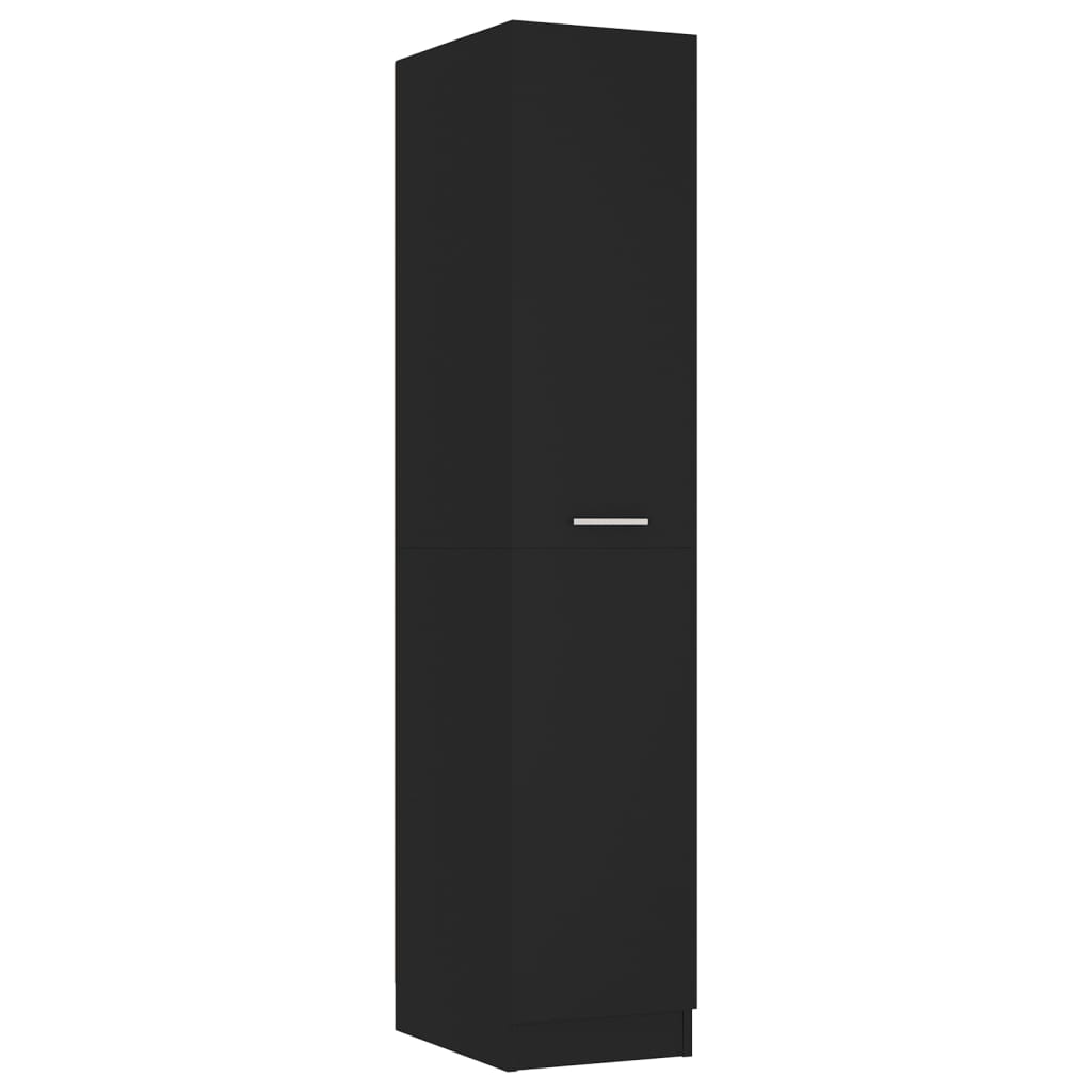 vidaXL Apothecary Cabinet Black 20x45.5x60 cm Engineered Wood