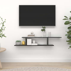 Wall-Mounted TV Shelf  125x18x23 cm Engineered Wood