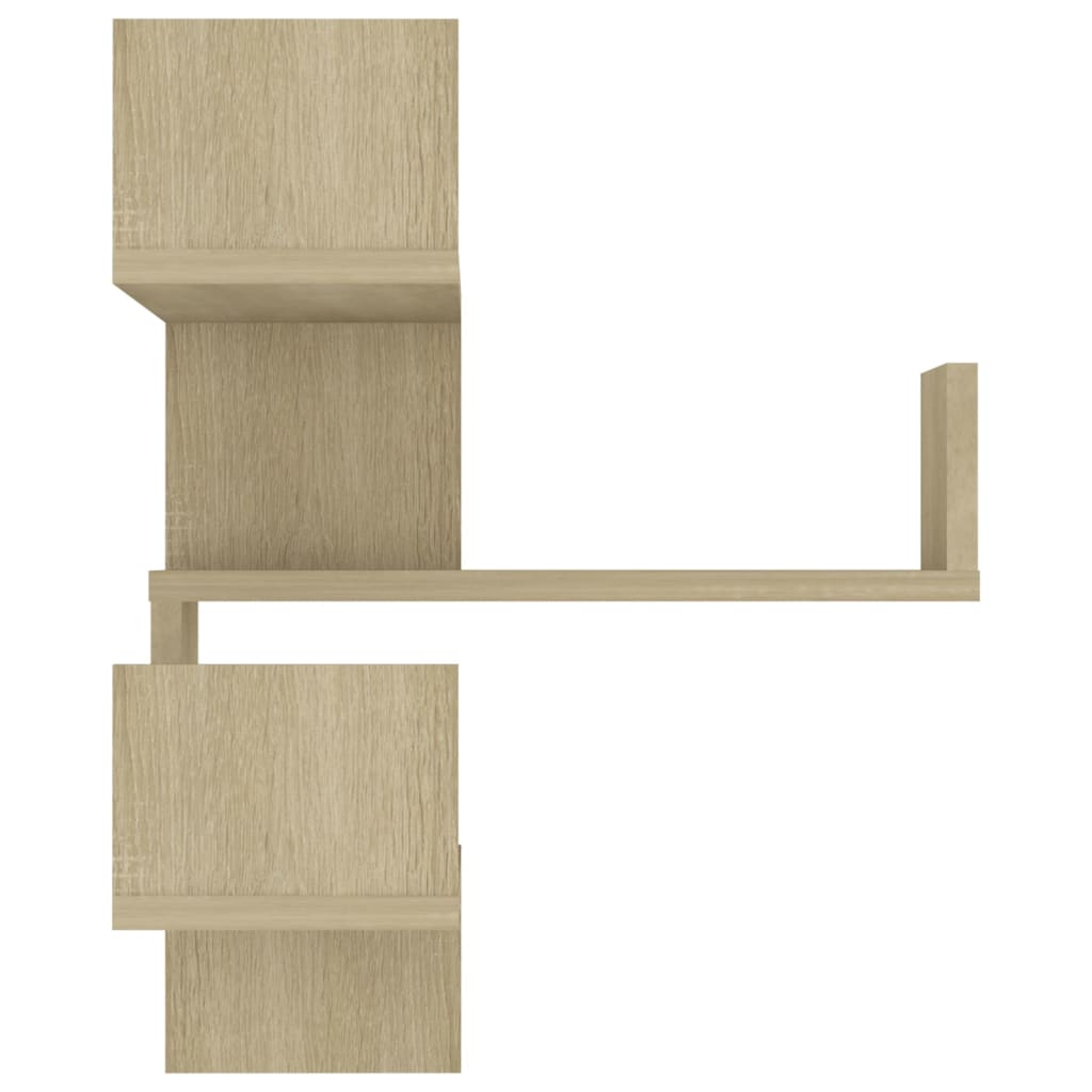 vidaXL Wall Corner Shelf Black 40x40x50 cm Engineered Wood