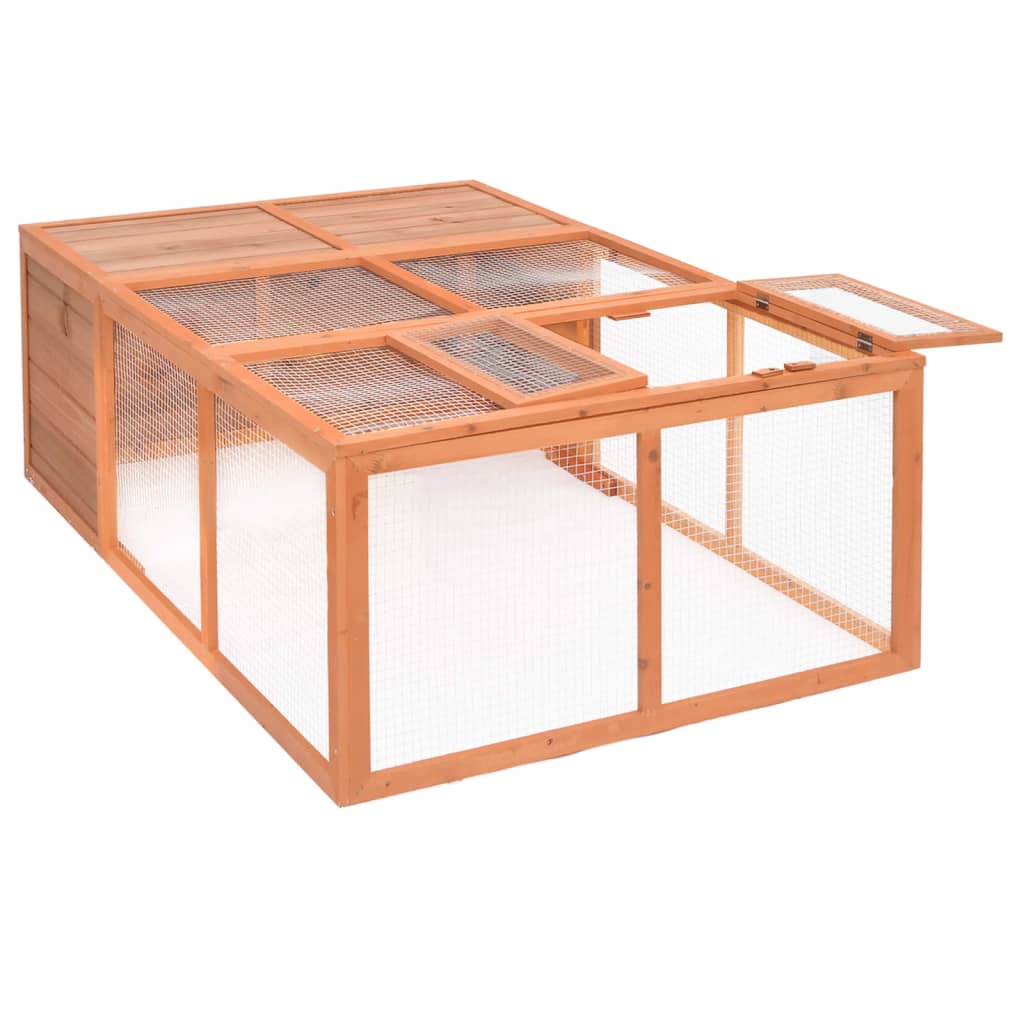 vidaXL Garden Animal Cage 150x100x50 cm Solid Firwood