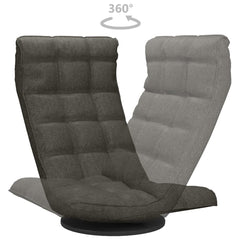 vidaXL Swivel Floor Chair Light Grey Fabric