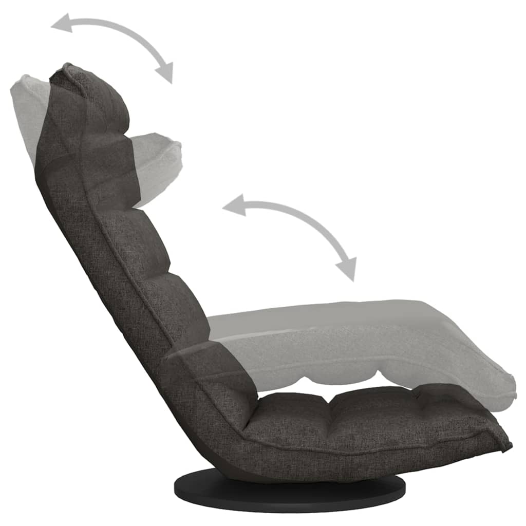 vidaXL Swivel Floor Chair Light Grey Fabric