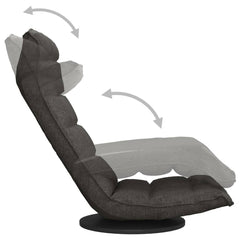 vidaXL Swivel Floor Chair Light Grey Fabric