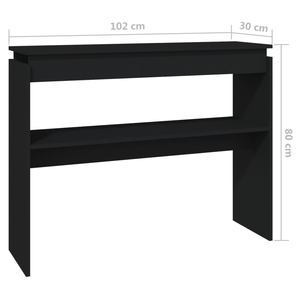 vidaXL Console Table Concrete Grey 102x30x80 cm Engineered Wood