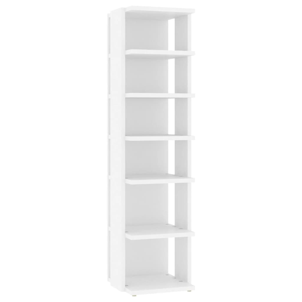 vidaXL Shoe Cabinets 2 pcs White 27.5x27x102 cm Engineered Wood