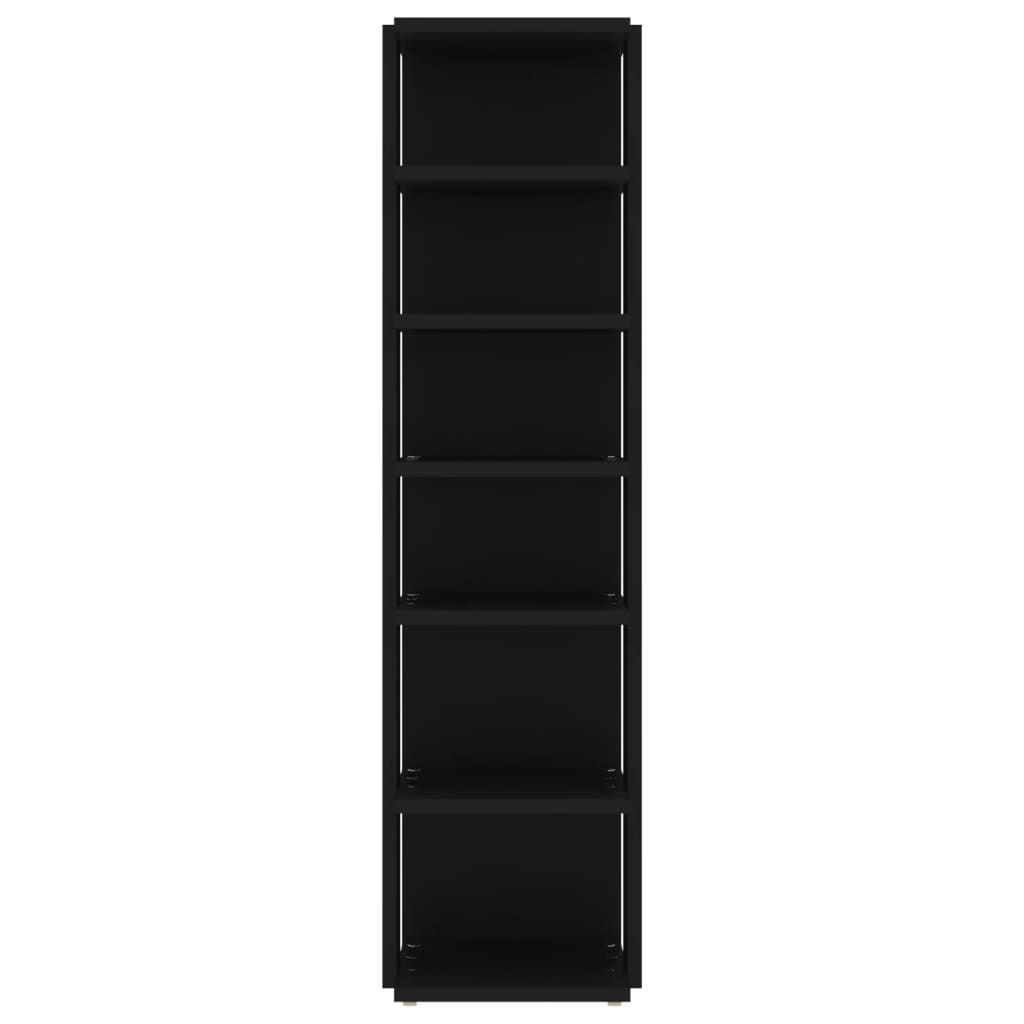 vidaXL Shoe Cabinet Black 27.5x27x102 cm Engineered Wood