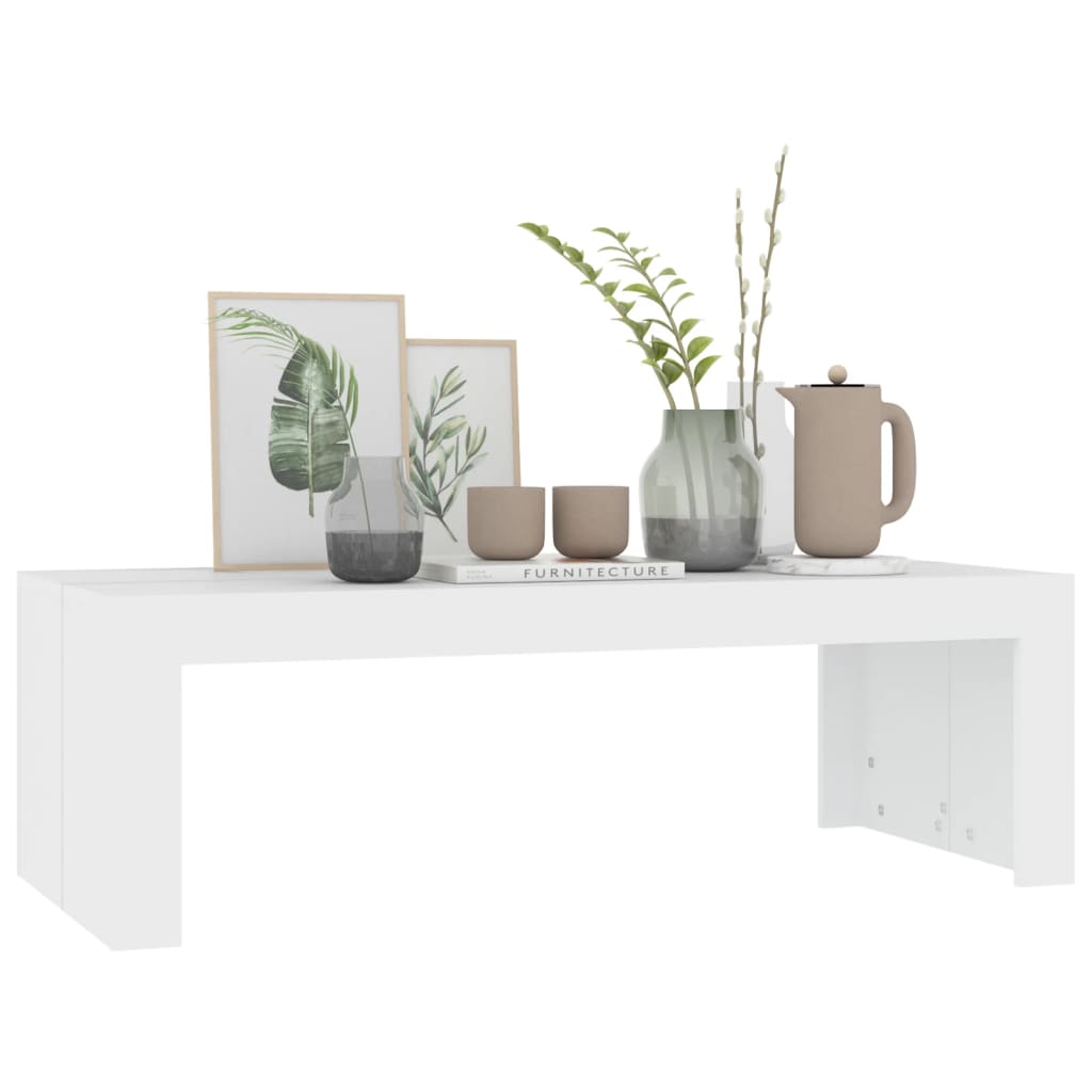 vidaXL Coffee Table White 110x50x35 cm Engineered Wood