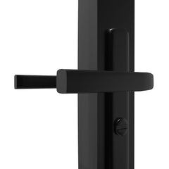 vidaXL Interior Door ESG Glass and Aluminium 83x201.5 cm Black