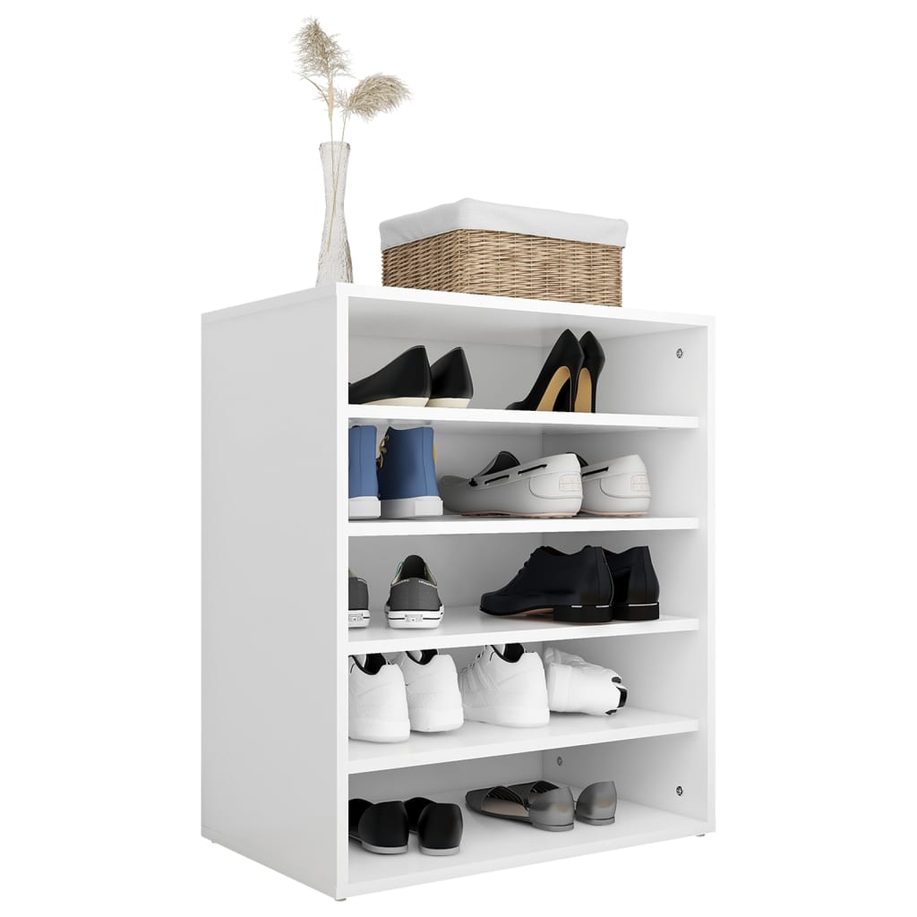 vidaXL Shoe Cabinet Black 60x35x70 cm Engineered Wood