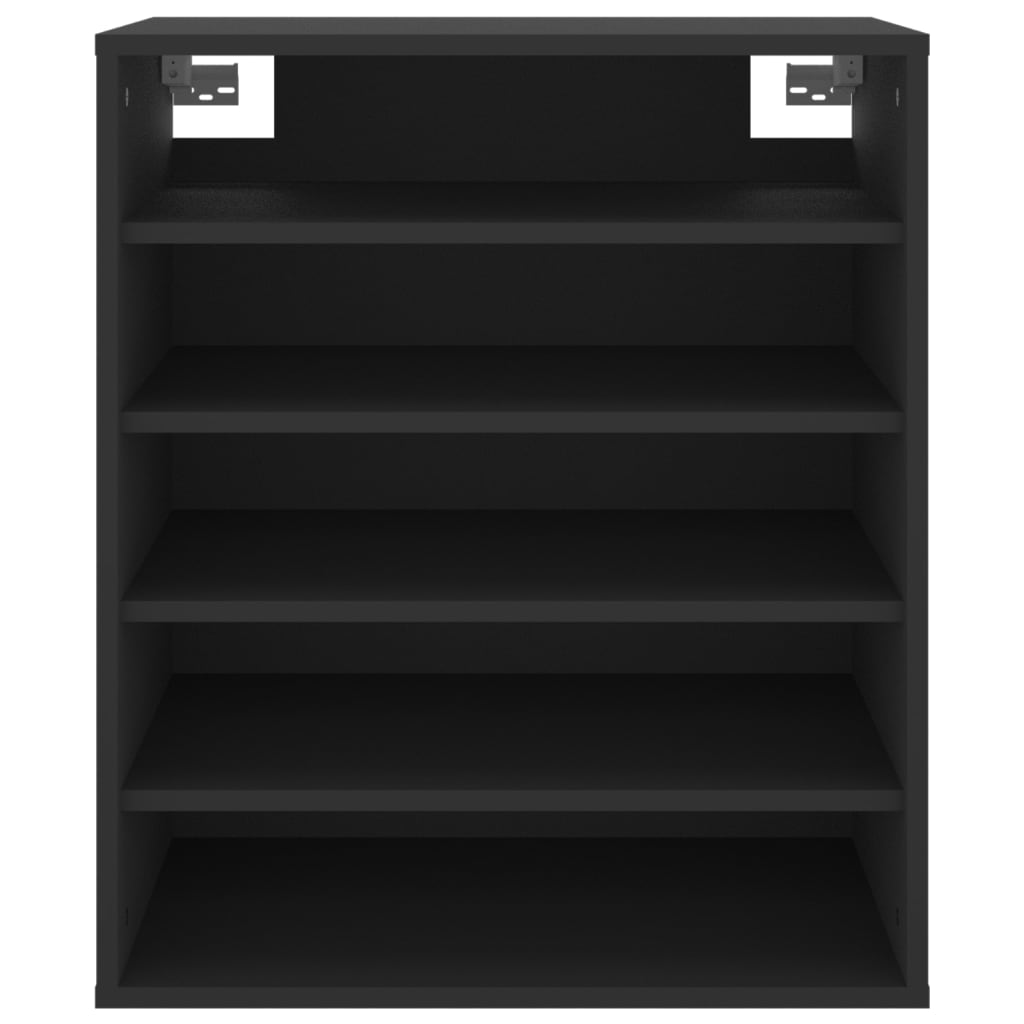 vidaXL Shoe Cabinet Black 60x35x70 cm Engineered Wood