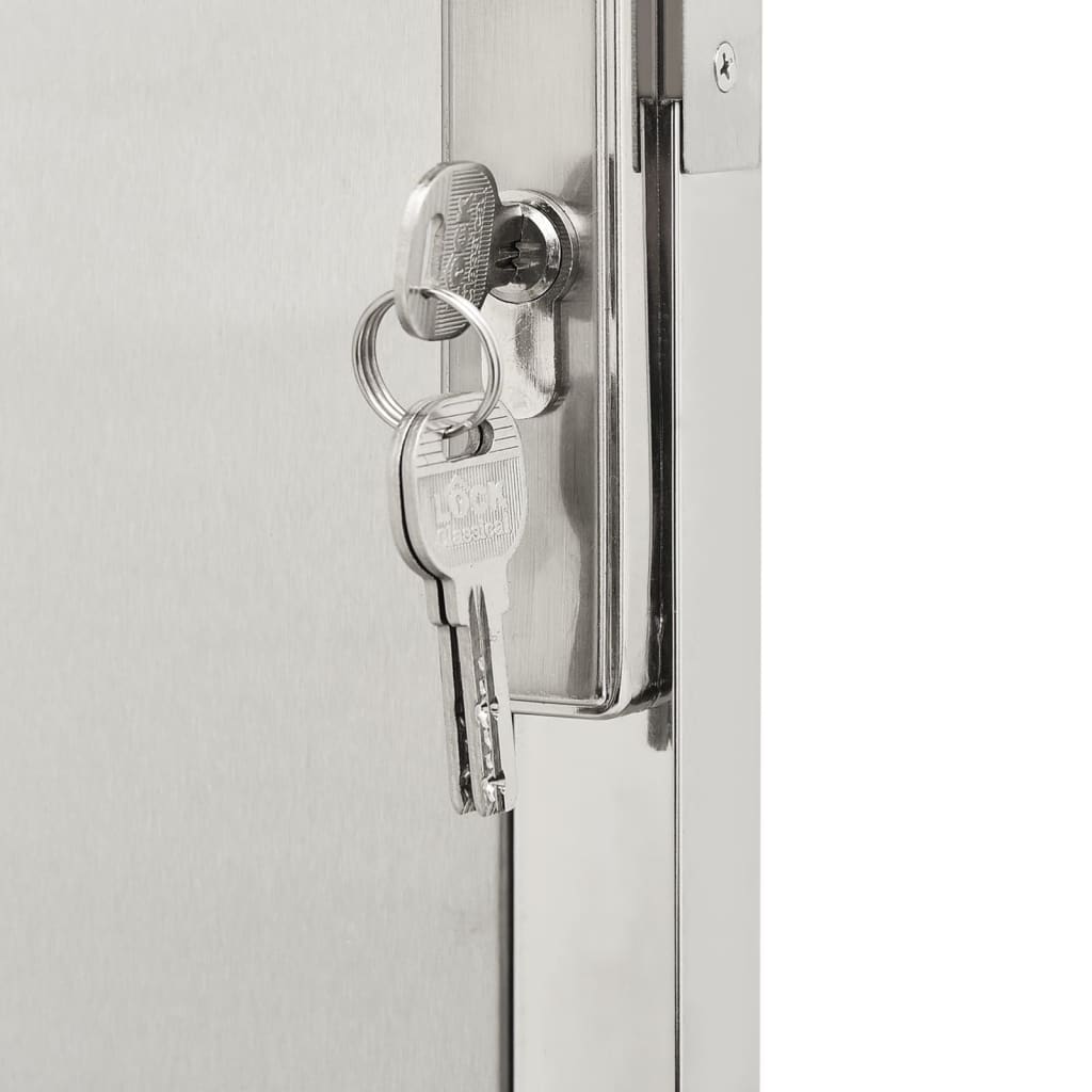 vidaXL Garden Gate 100x180 cm Stainless Steel