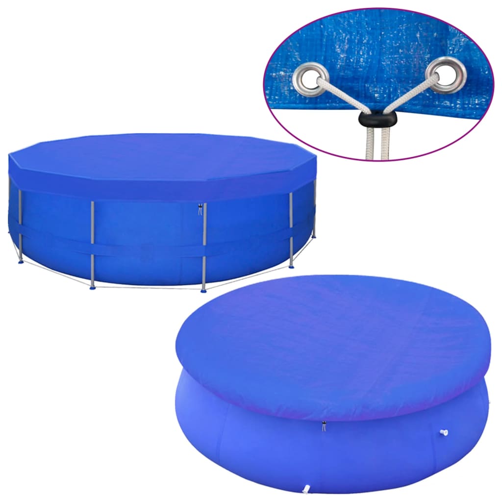 vidaXL Pool Covers 2 pcs PE Round 460 cm 90 g/m²