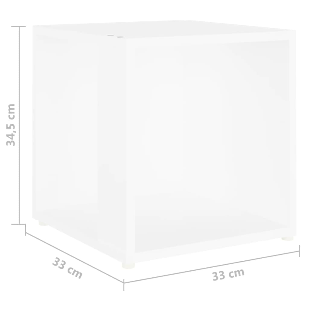 vidaXL Side Table White 33x33x34.5 cm Engineered Wood