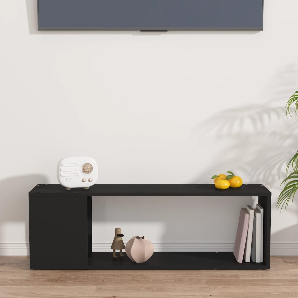 vidaXL TV Cabinet Black 100x24x32 cm Engineered Wood