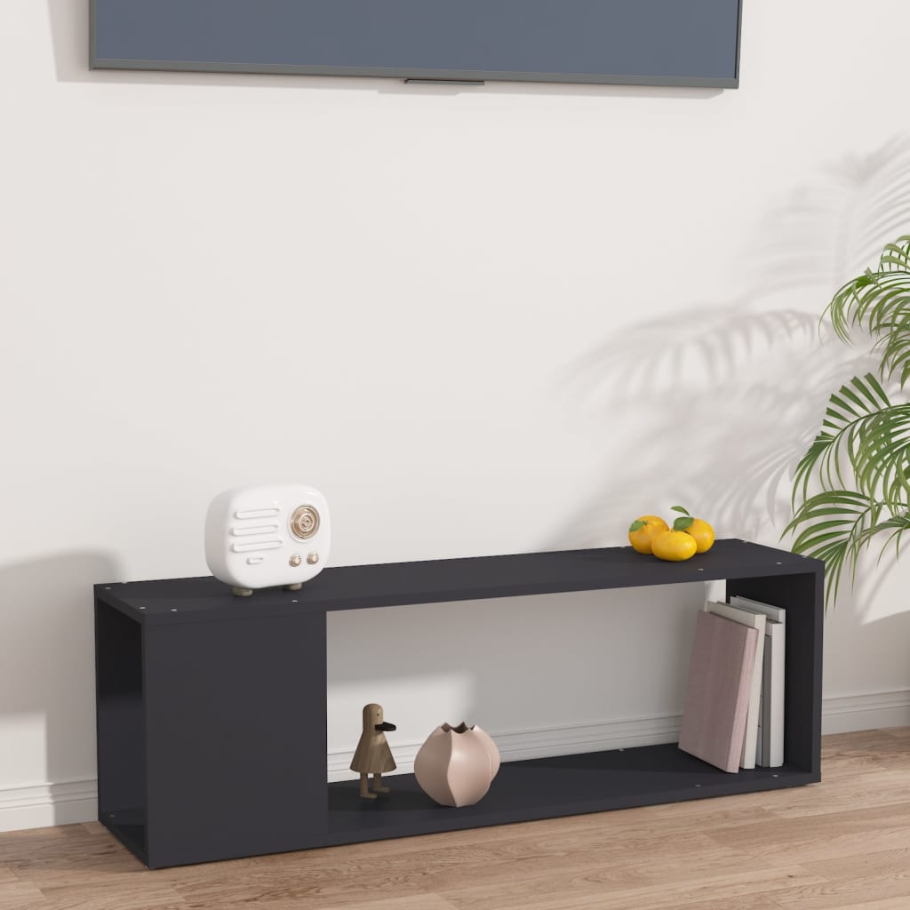 vidaXL TV Cabinet Black 100x24x32 cm Engineered Wood