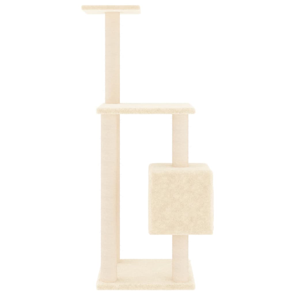 vidaXL Cat Tree with Sisal Scratching Posts Cream 60 cm