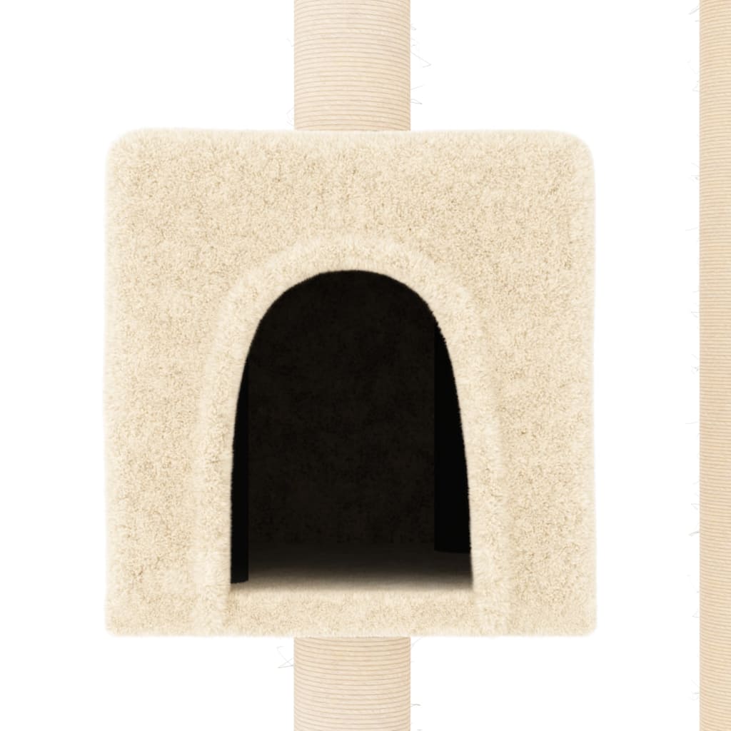 vidaXL Cat Tree with Sisal Scratching Posts Cream 60 cm