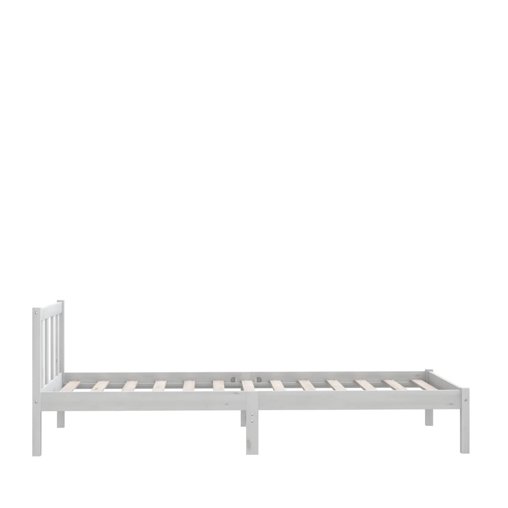 vidaXL 810071 vidaXL Bed Frame without Mattress Black Solid Wood 90x200 cm