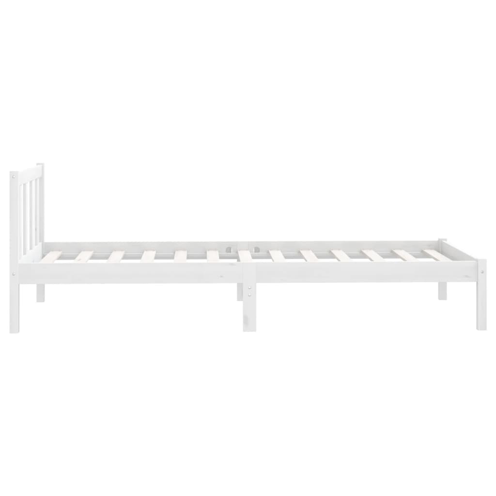 vidaXL 810071 vidaXL Bed Frame without Mattress Black Solid Wood 90x200 cm