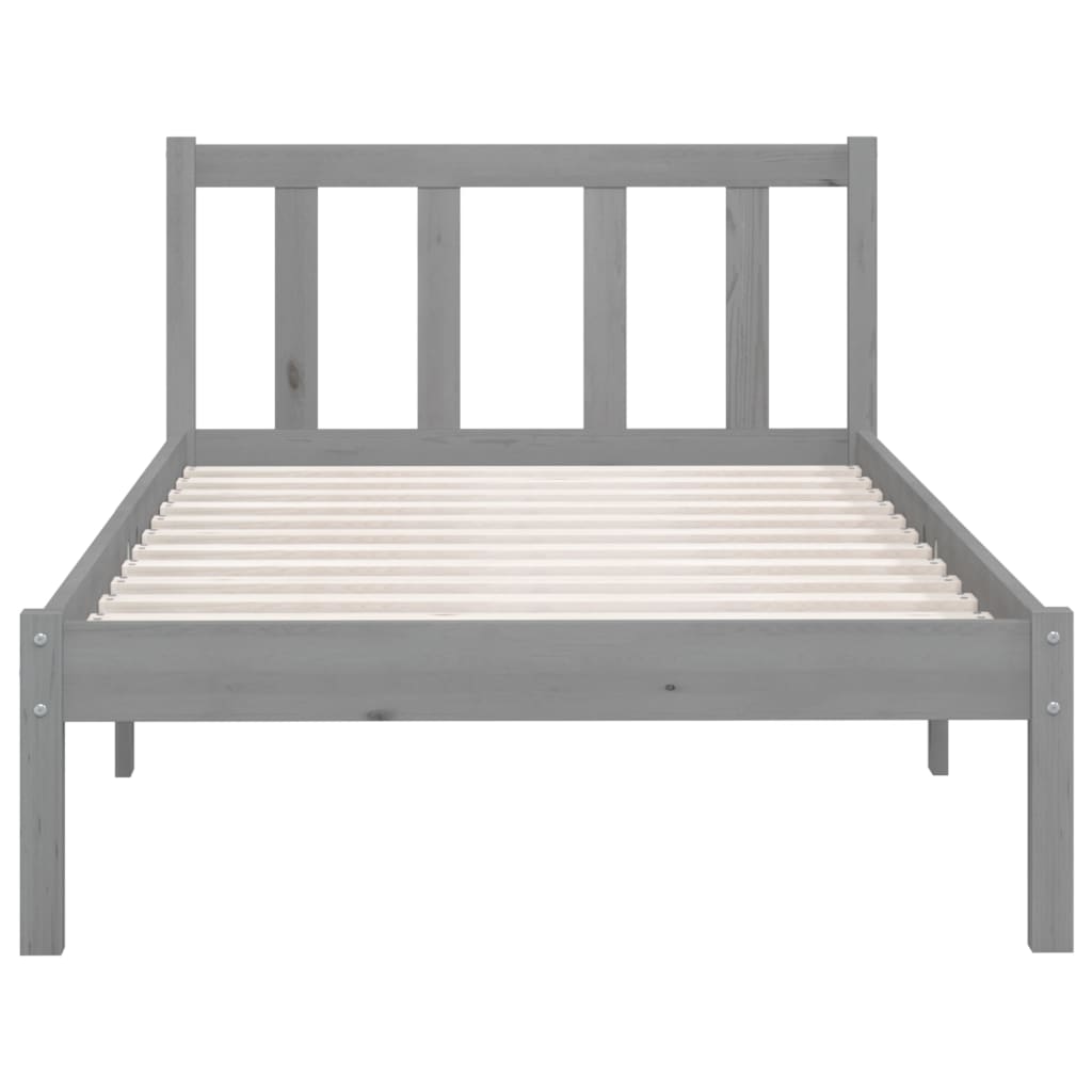 vidaXL 810071 vidaXL Bed Frame without Mattress Black Solid Wood 90x200 cm