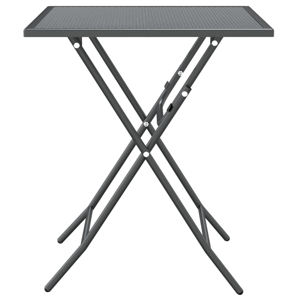 vidaXL Garden Table 80x80x72 cm Expanded Metal Mesh Anthracite