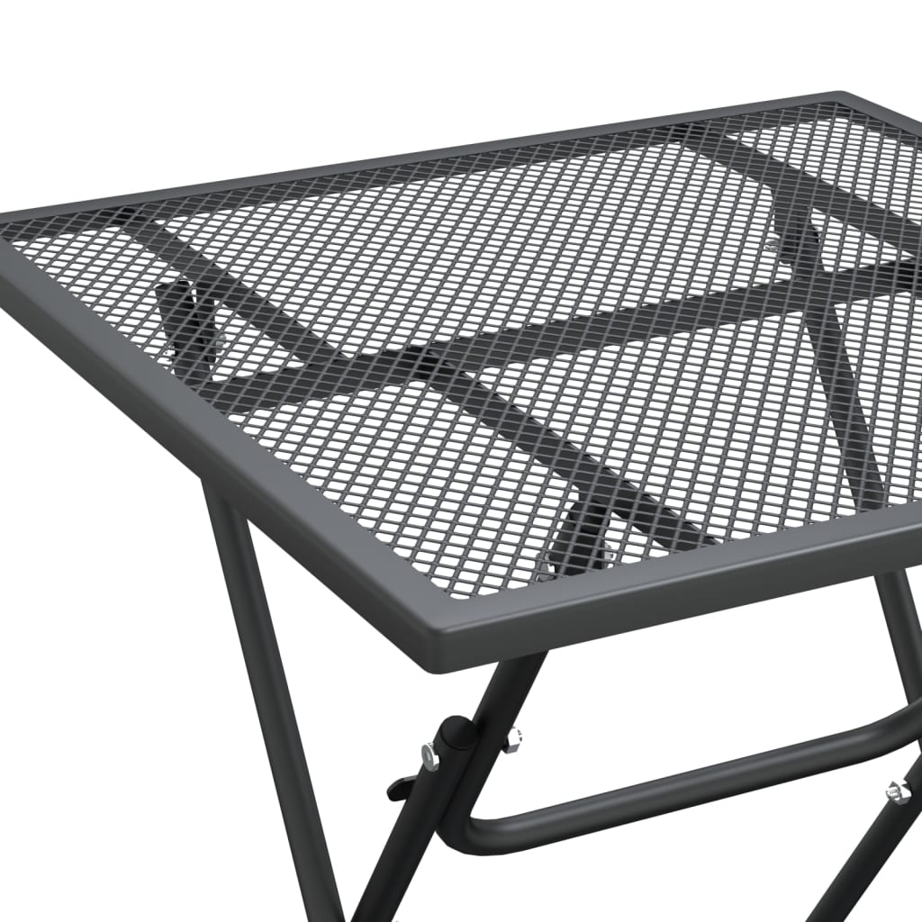 vidaXL Garden Table 80x80x72 cm Expanded Metal Mesh Anthracite