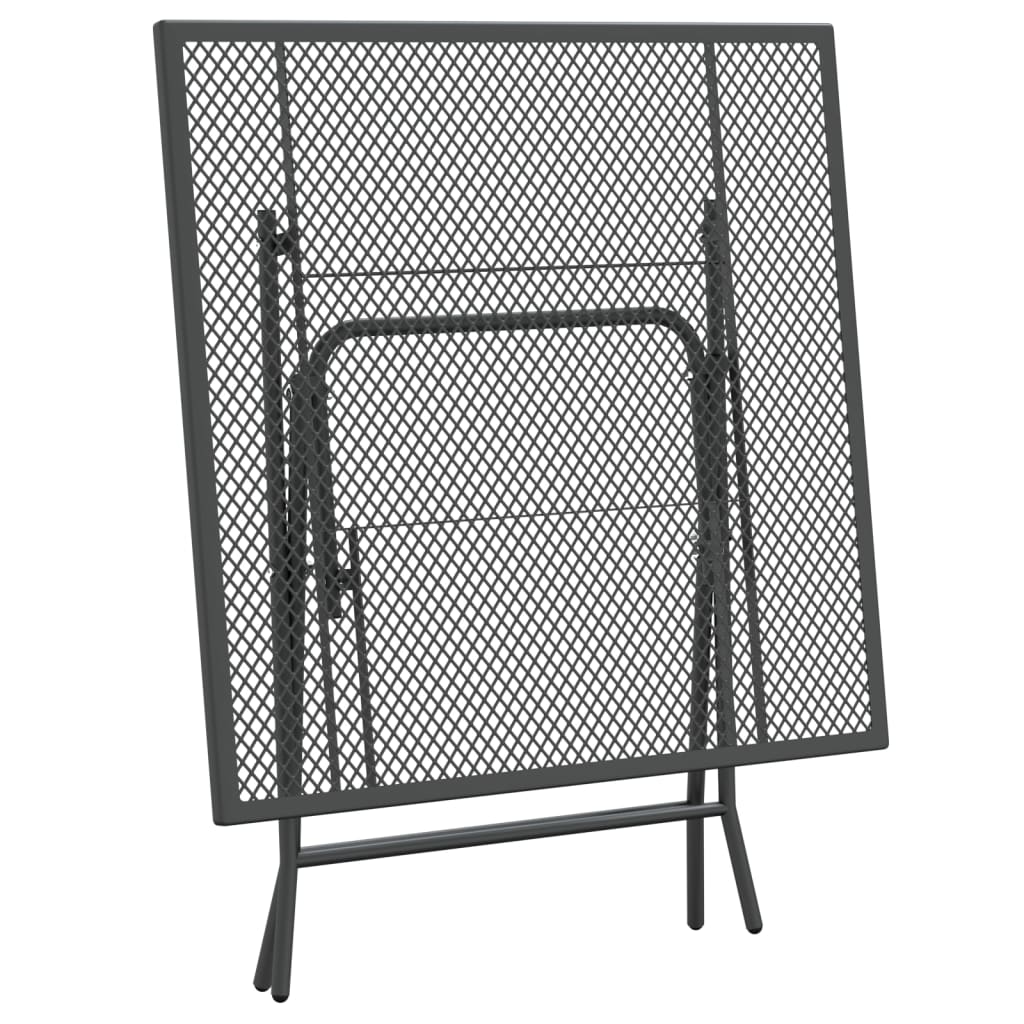 vidaXL Garden Table 80x80x72 cm Expanded Metal Mesh Anthracite