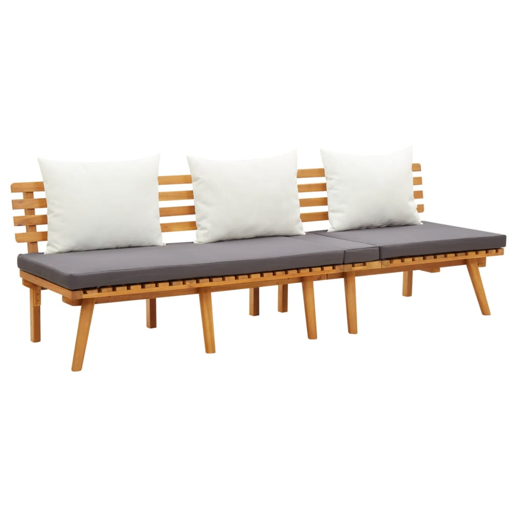 vidaXL 6 Piece Garden Lounge Set with Cushions Solid Acacia Wood