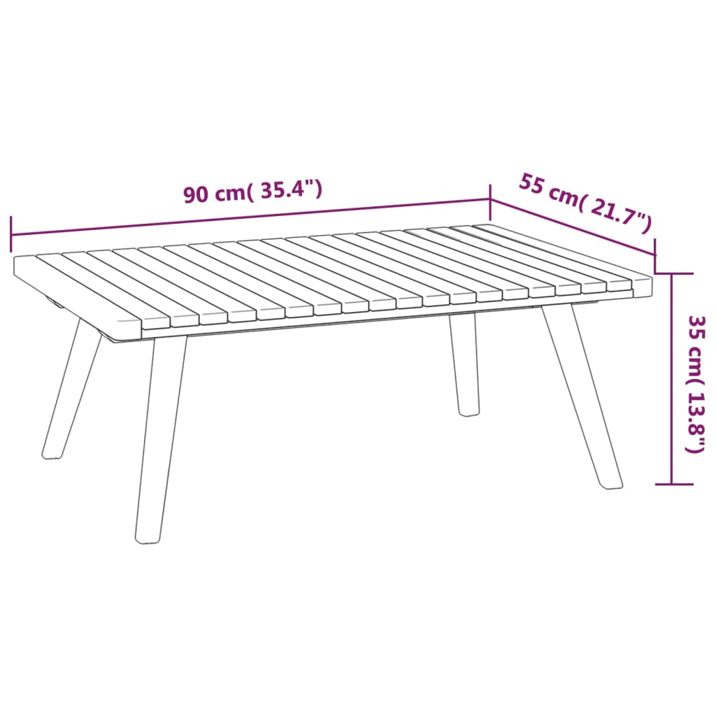vidaXL 6 Piece Garden Lounge Set with Cushions Solid Acacia Wood