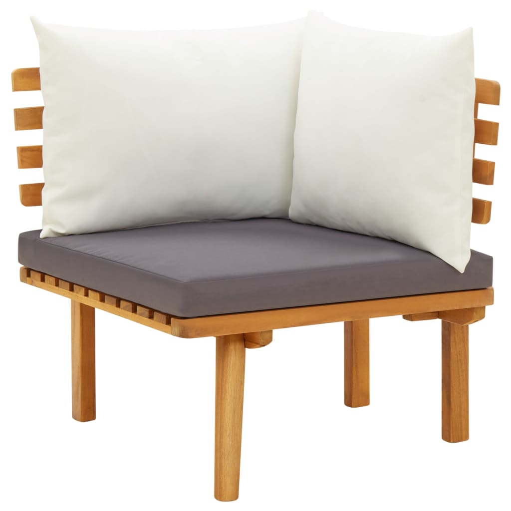 vidaXL 6 Piece Garden Lounge Set with Cushions Solid Acacia Wood