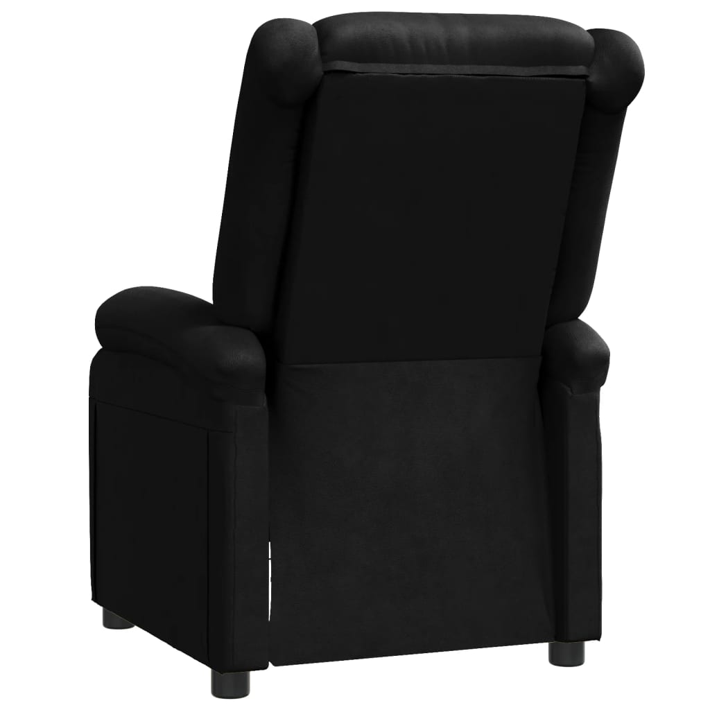 vidaXL Recliner Chair Black Faux Leather