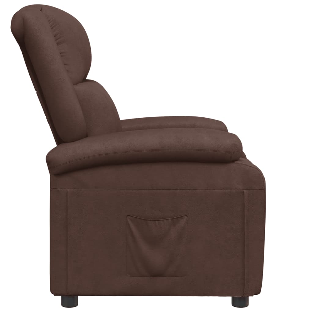 vidaXL Recliner Chair Black Faux Leather