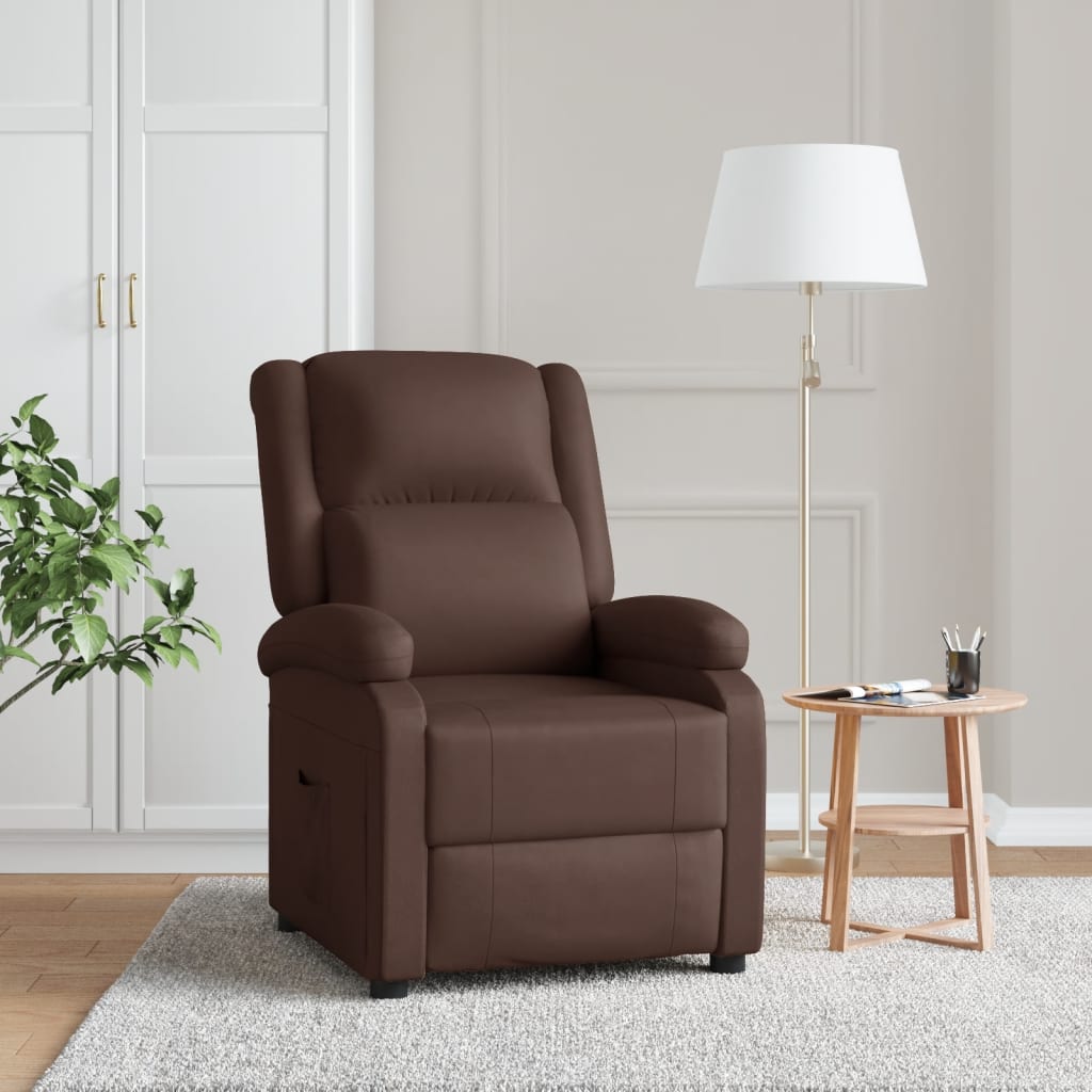 vidaXL Recliner Chair Black Faux Leather