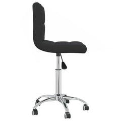vidaXL Swivel Dining Chair Black Fabric